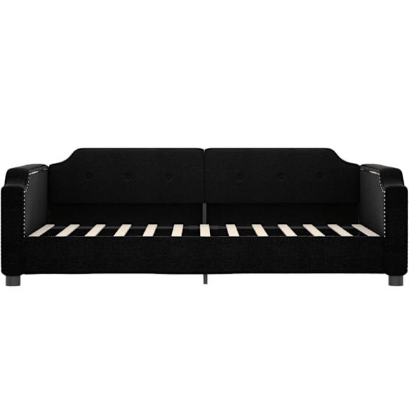 vidaXL Dagbädd utdragbar svart 90x200 cm tyg Svart