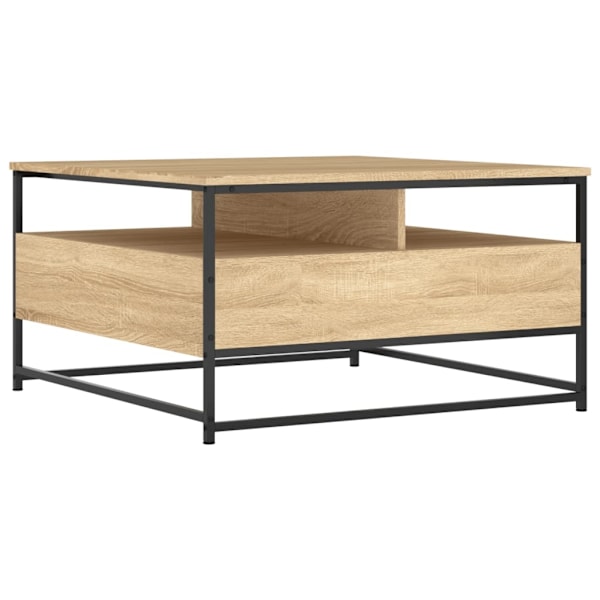 vidaXL Soffbord sonoma-ek 80x80x45 cm konstruerat trä Brun
