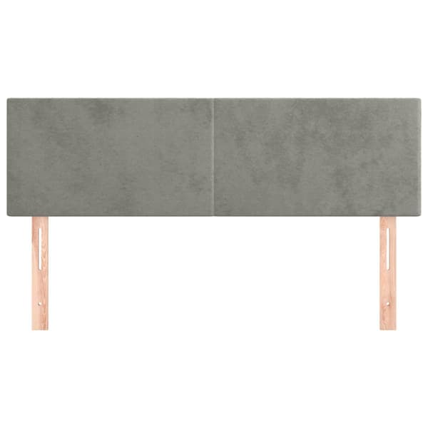 vidaXL Sänggavlar ljusgrå 144x5x78/88 cm sammet Grå