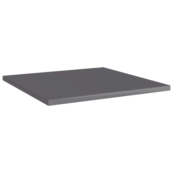 vidaXL Hyllplan 8 st grå högglans 40x40x1,5 cm konstruerat trä grå