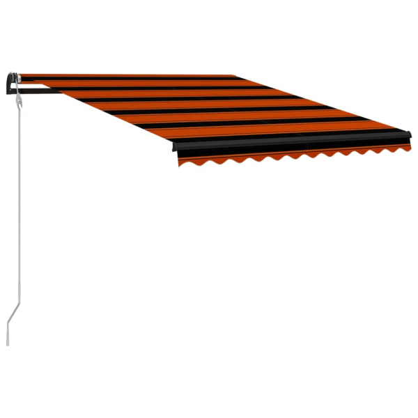 vidaXL Markis automatiskt infällbar 300x250 cm orange och brun Orange