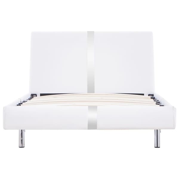 vidaXL Sängram vit konstläder 90x200 cm Vit