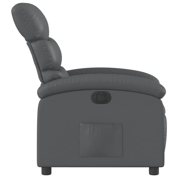 vidaXL Elektrisk reclinerfåtölj grå konstläder Grå