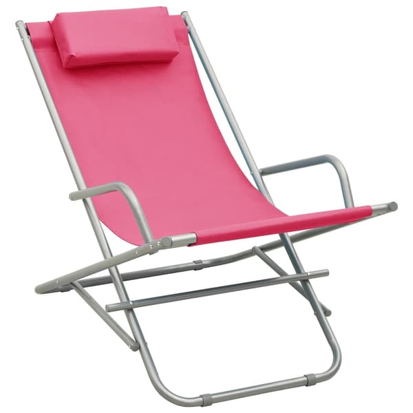 vidaXL Gungstolar 2 st stål rosa Rosa