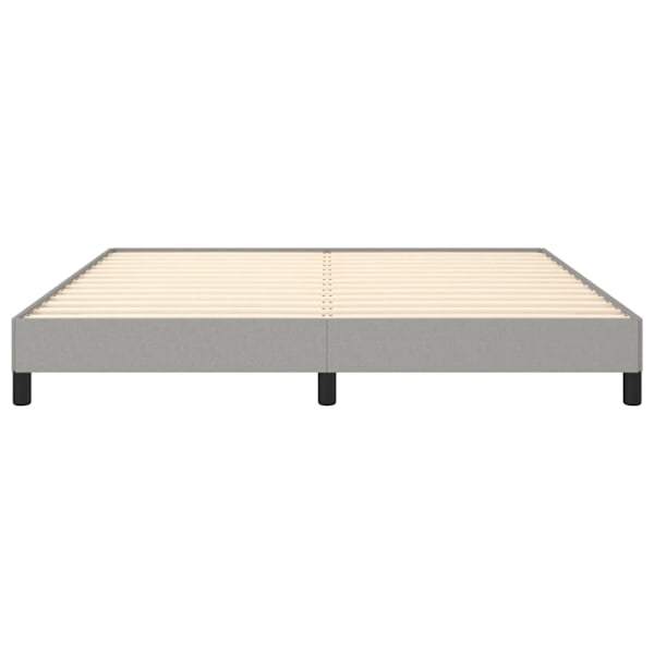 vidaXL Sängram utan madrass ljusgrå 160x200 cm tyg Grå