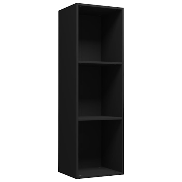 vidaXL Bokhylla/tv-bänk svart 36x30x114 cm konstruerat trä Svart