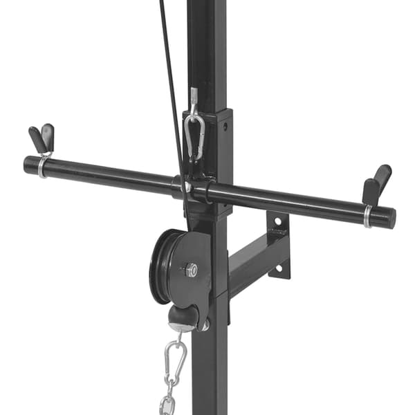 vidaXL Väggmonterat power tower med viktskivor 40 kg Svart