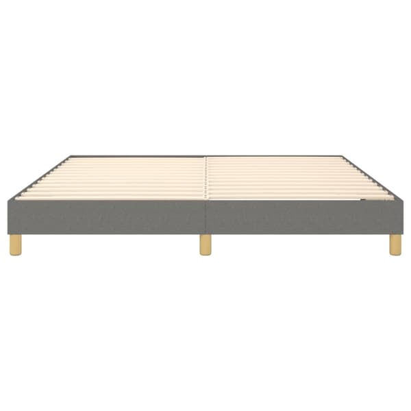 vidaXL Sängram utan madrass mörkgrå 180x200 cm tyg Grå