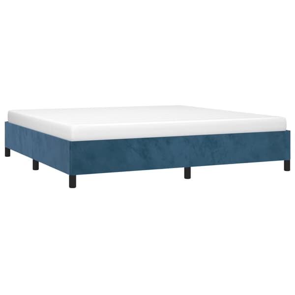 vidaXL Sängram mörkblå 200x200 cm sammet Blå