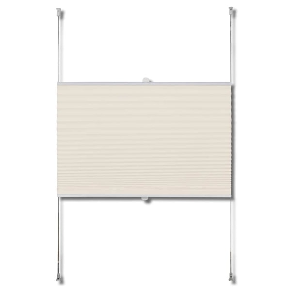 vidaXL Plisségardin 90x150 cm creme Creme