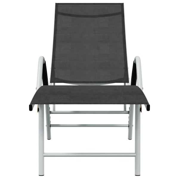 vidaXL Solsäng textilen och aluminium svart Svart