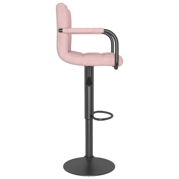 vidaXL Barstol rosa sammet Rosa