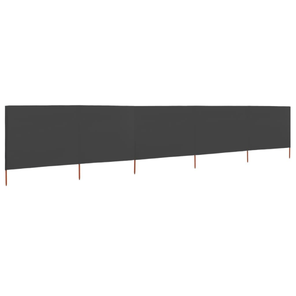 vidaXL Vindskydd 5 paneler tyg 600x80 cm antracit Antracit