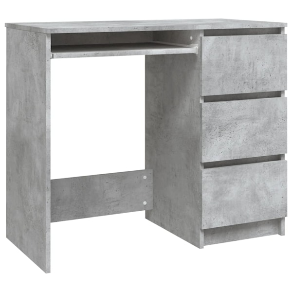 vidaXL Skrivbord betonggrå 90x45x76 cm konstruerat trä grå