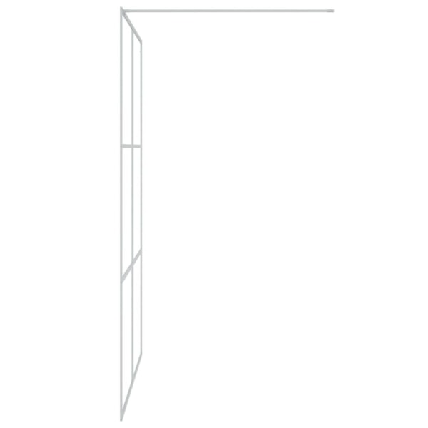 vidaXL Duschvägg silver 140x195 cm klart ESG-glas Silver
