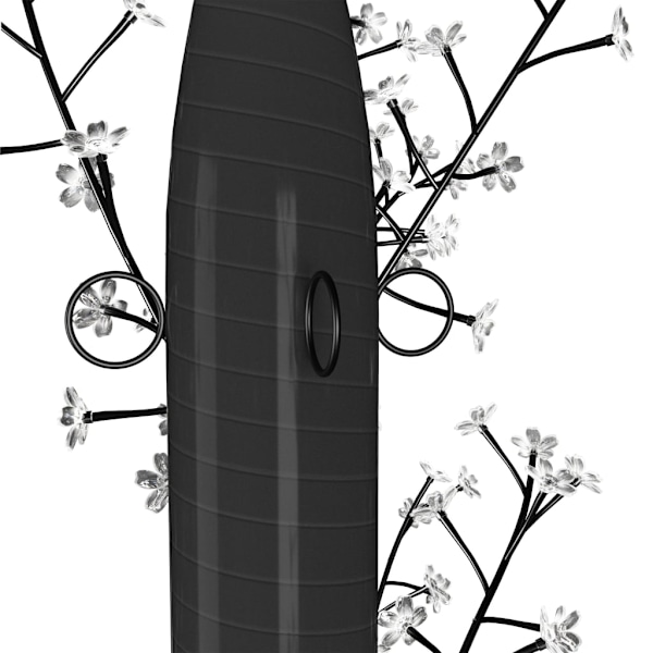 vidaXL Plastgran 2000 LED körsbärsblommor blåvitt ljus 500 cm Svart