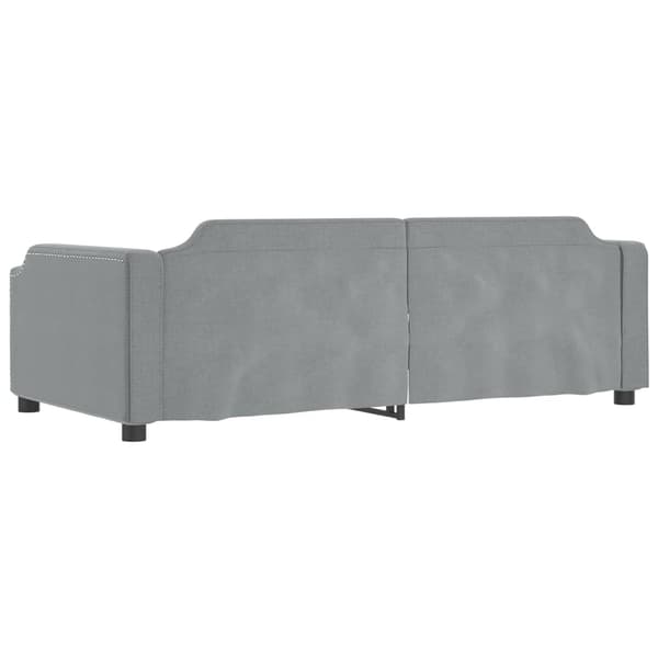 vidaXL Dagbädd utdragbar ljusgrå 90x200 cm tyg Grå