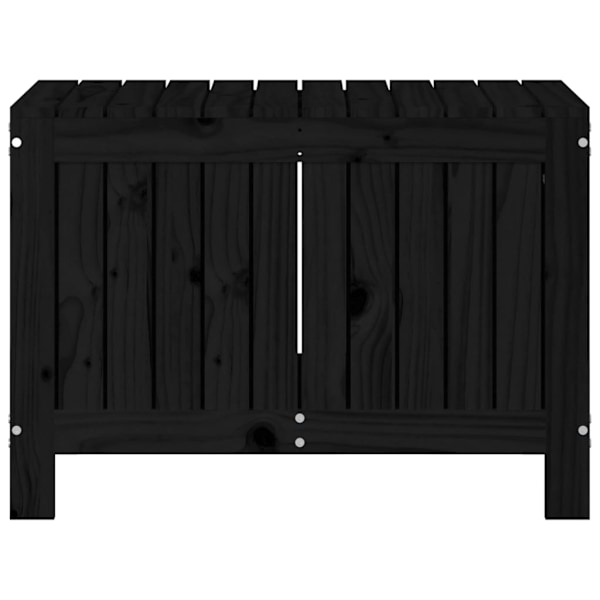 vidaXL Dynbox svart 76x42,5x54 cm massiv furu Svart