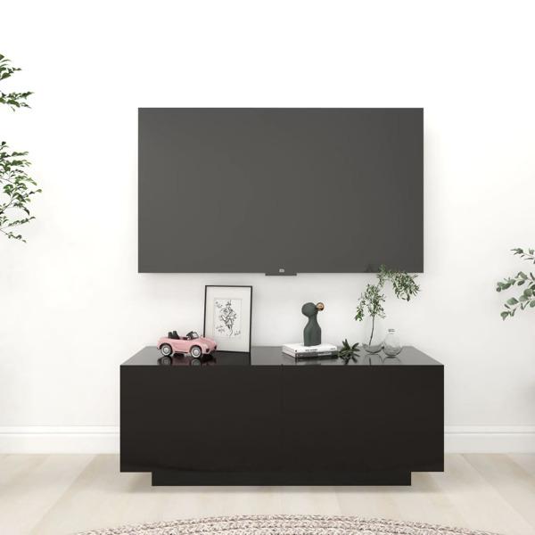 vidaXL TV-skåp svart 100x35x40 cm konstruerat trä Svart