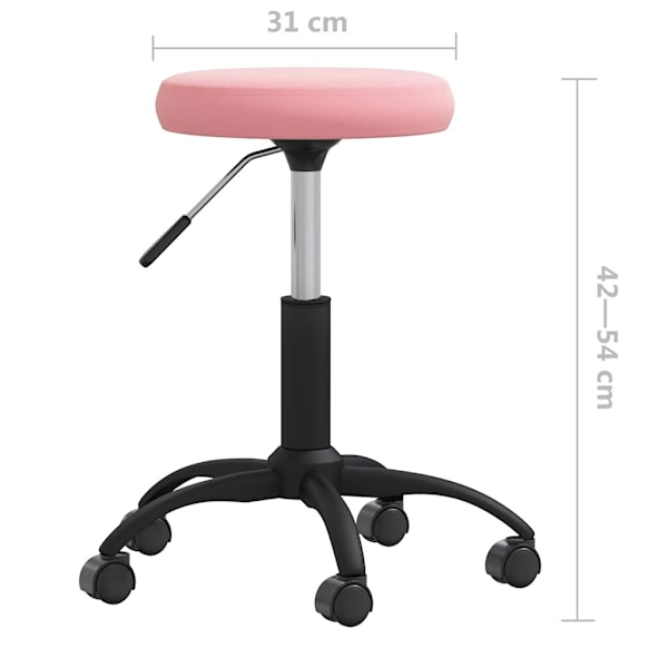 vidaXL Snurrstol för kontor rosa sammet Rosa