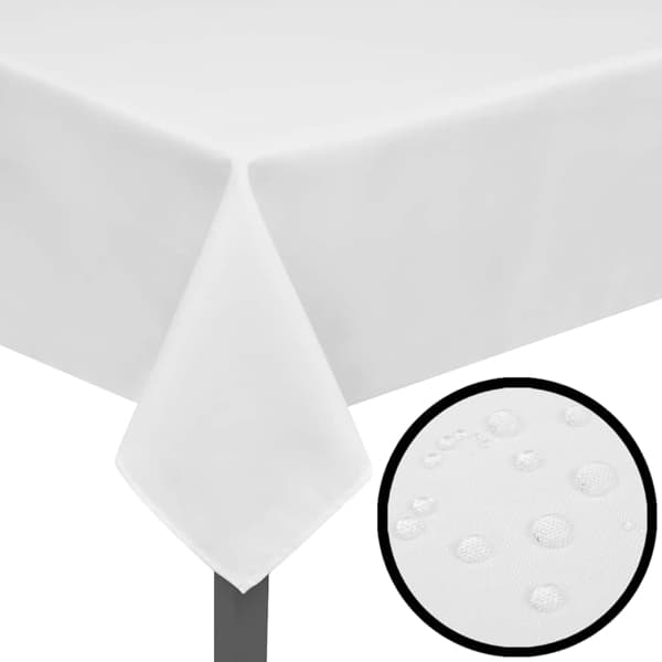vidaXL 5 Bordsdukar Vit 190 x 130 cm Vit