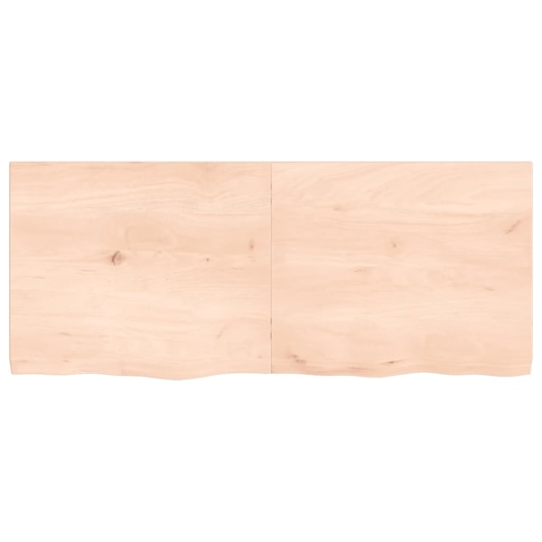 vidaXL Bordsskiva 120x50x(2-4) cm obehandlad massiv ek Brun