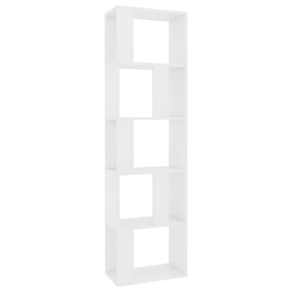 vidaXL Bokhylla/Rumsavdelare vit 45x24x159 cm konstruerat trä Vit
