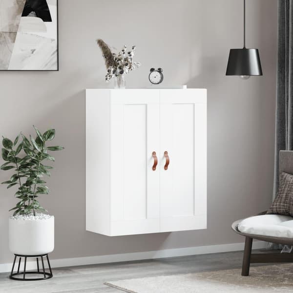 vidaXL Väggskåp vit 69,5x34x90 cm konstruerat trä Vit