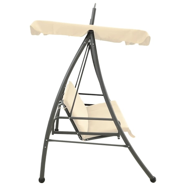 vidaXL Hammock med tak sandvit Vit