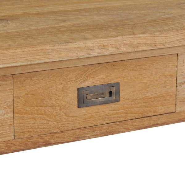 vidaXL Soffbord i massiv teak 100x60x35 cm Brun