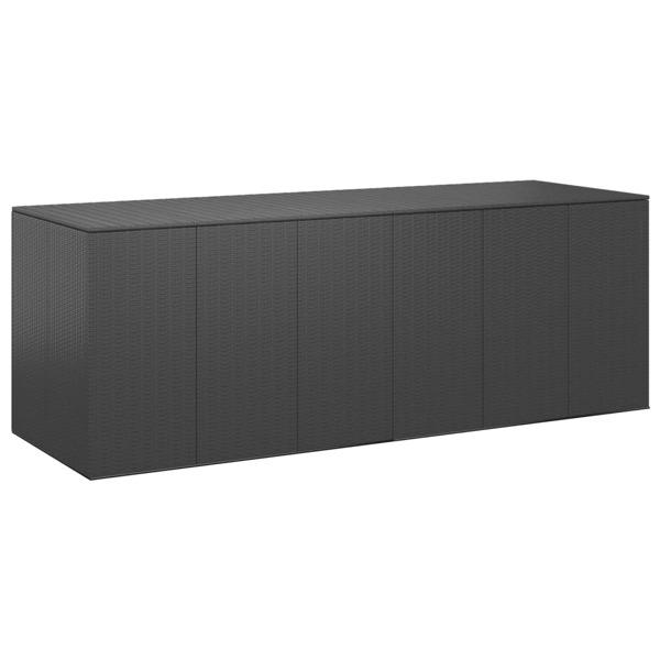 vidaXL Dynbox PE-rotting 291x100,5x104 cm svart Svart