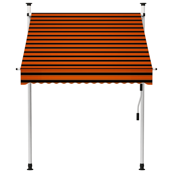 vidaXL Markis manuellt infällbar 150 cm orange och brun multifärg