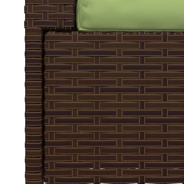 vidaXL Soffa 2-sits med dynor konstrotting brun Brun
