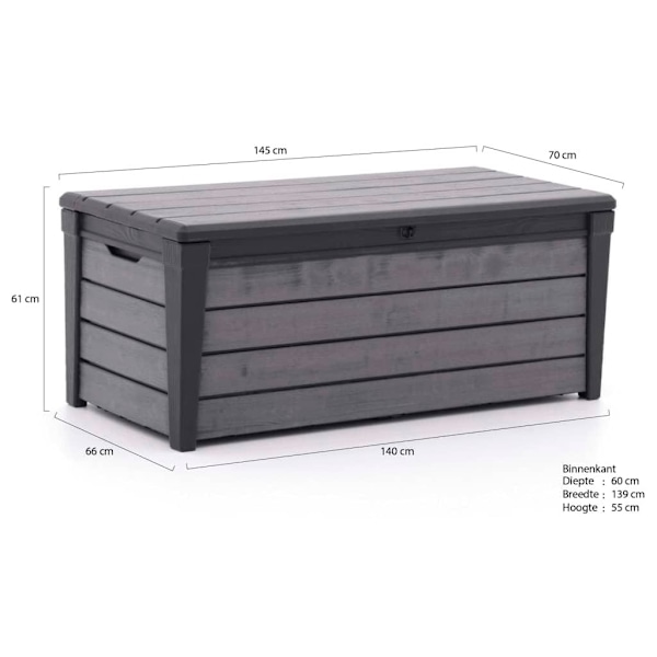 Keter Dynbox Brushwood 455 L antracit Grå