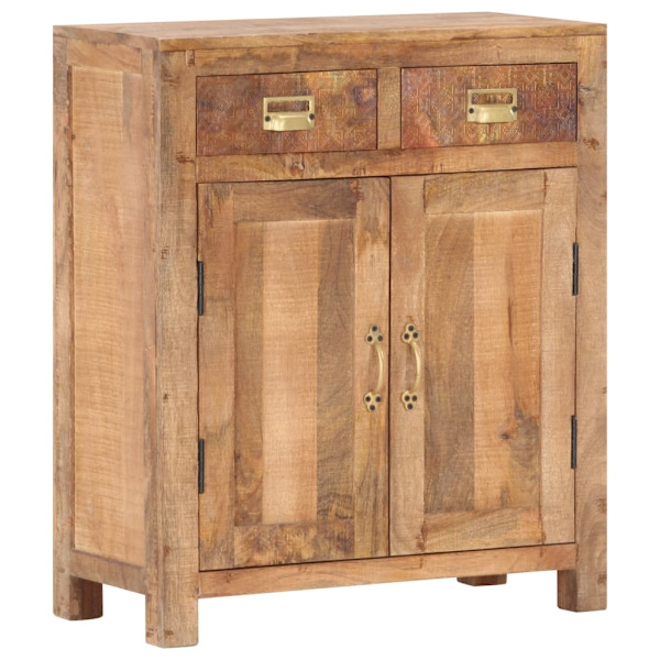 vidaXL Skänk 65x30x75 cm massivt grovt mangoträ Brun
