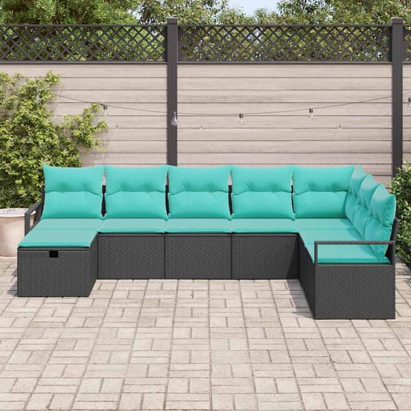 vidaXL Soffset 8 st Svart konstrotting art
