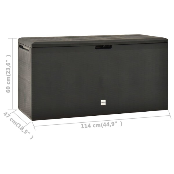 vidaXL Dynbox antracit 114x47x60 cm Antracit