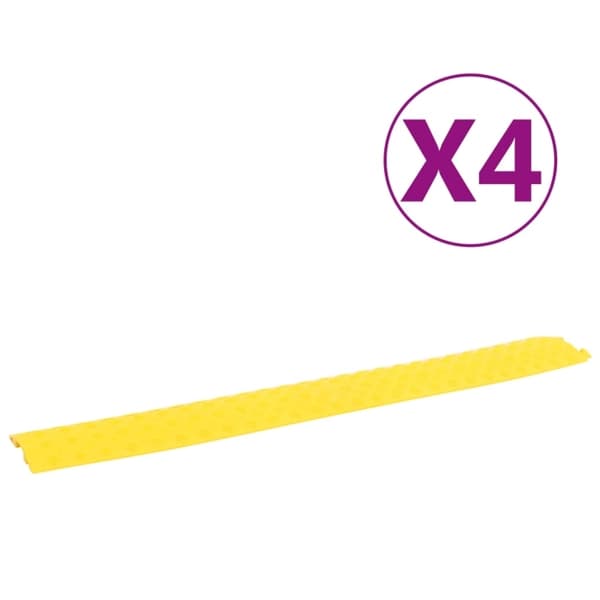 vidaXL Kabelbryggor 4 st 98,5 cm gul Gul