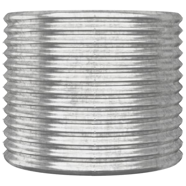 vidaXL Odlingslåda pulverlackerat stål 80x80x68 cm silver Silver