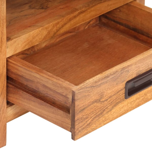 vidaXL Sängbord 40x30x60 cm massivt akaciaträ honungsfinish Brun
