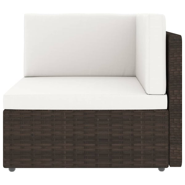 vidaXL Modulsoffa 2-sits konstrotting brun Brun