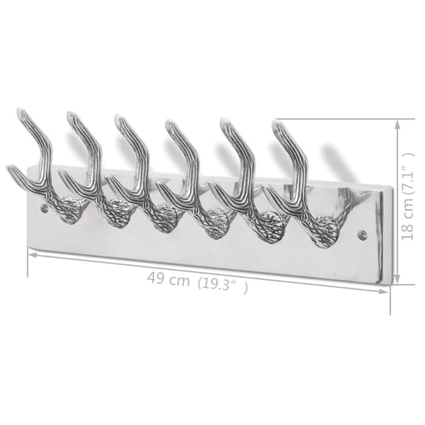 vidaXL Kroklist 4 st silver aluminium Silver
