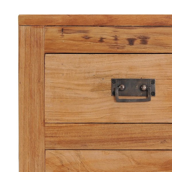 vidaXL Skänk 125x30x75 cm massiv teak Brun