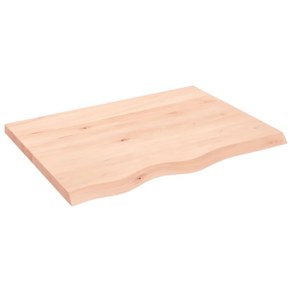 vidaXL Bordsskiva 80x60x(2-4) cm obehandlad massiv ek Brun