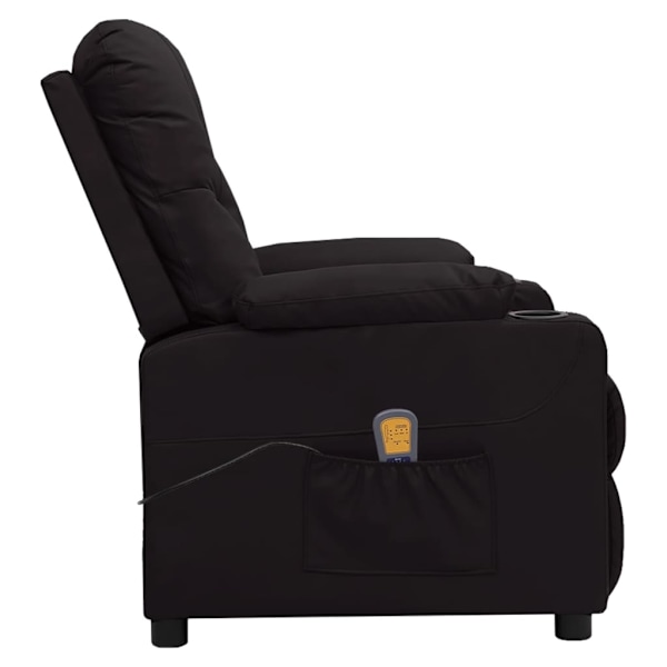 vidaXL Massagefåtölj svart konstläder Svart
