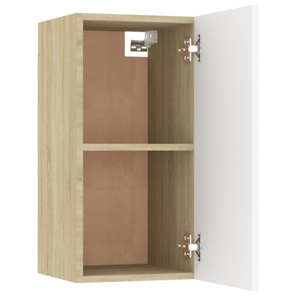 vidaXL TV-skåp 2 st vit och sonoma-ek 30,5x30x60 cm konstruerat trä Vit