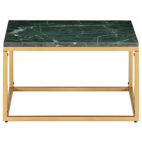 vidaXL Soffbord grön 60x60x35 cm äkta sten med marmorstruktur Grön