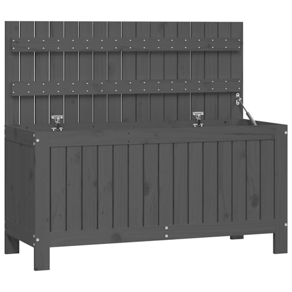vidaXL Dynbox svart 115x49x60 cm massiv furu Grå