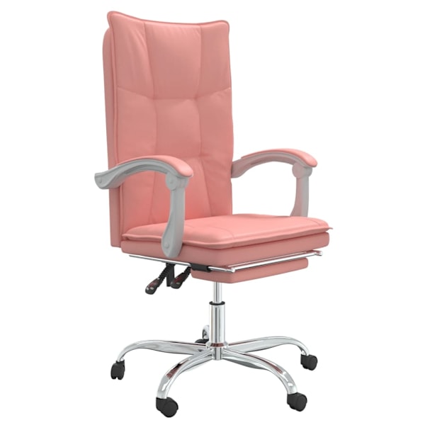 vidaXL Kontorsstol rosa konstläder Rosa
