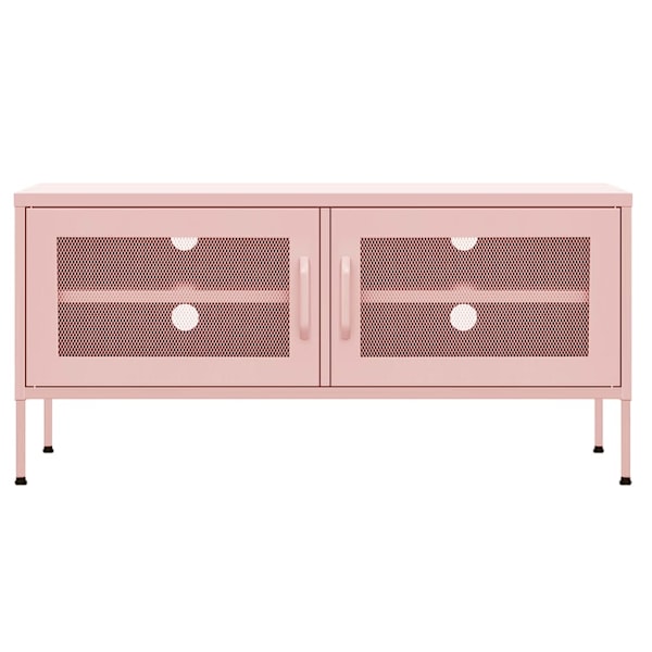 vidaXL Tv-bänk pink 105x35x50 cm stål Rosa